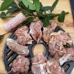 Geflambeerde fazantenborst met spek en tijm